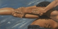 "Z Legs" 24 x 48 inches. oil on linen on board