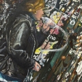 "Jackson Pollack Wall in Soho" 34x50 inches. oil on linen