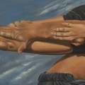 "Z Legs" 24 x 48 inches. oil on linen on board