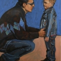 "Father's Day Retiro Park I" 40 x 30 inches. oil on linen