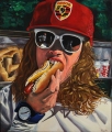 "Central Park Hot Dog" 36 x 30 inches. oil on linen