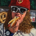 "Central Park Hot Dog" 36 x 30 inches. oil on linen