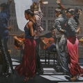 "Rehearsal at Chapura Studios" I 34 x 48 inches. oil on linen